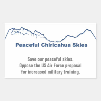 Pegatina Rectangular Salven a nuestros pegatinas cielos pacíficos