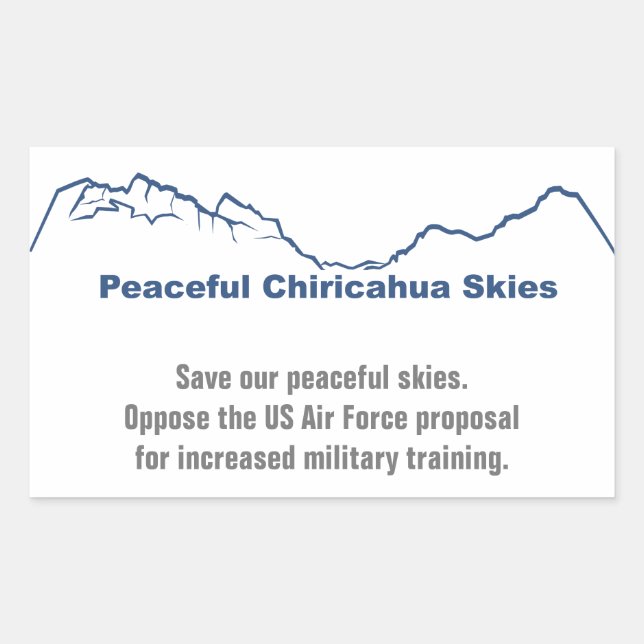 Pegatina Rectangular Salven a nuestros pegatinas cielos pacíficos (Anverso)