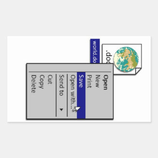 Pegatina Rectangular Salven al mundo, en todo el mundo
