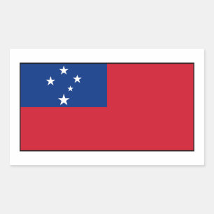Pegatina Rectangular Samoa - Bandera de Samoa