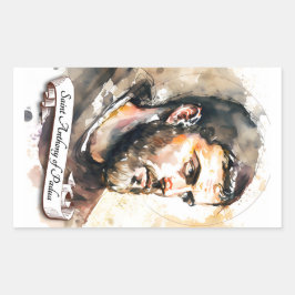 Pegatina Rectangular San Antonio de Padua