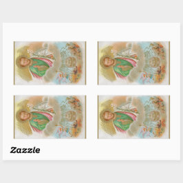 Pegatina Rectangular San José de una "tarjeta de peregrinación" (B 01)