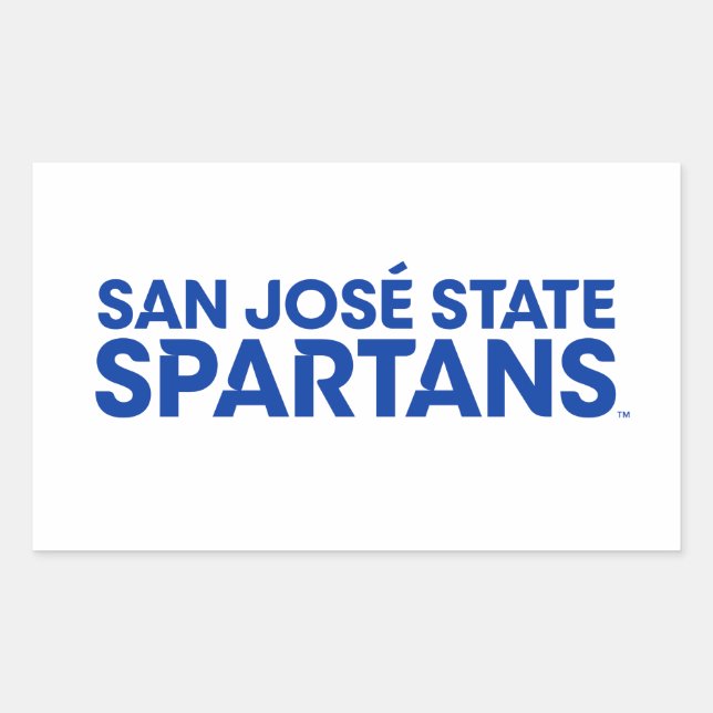 Pegatina Rectangular San Jose State Spartans Wordmark (Anverso)