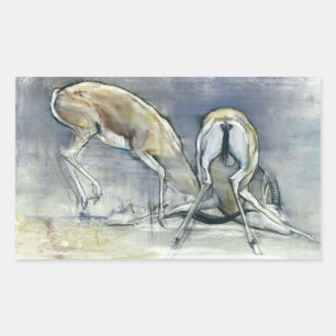Pegatina Rectangular Sand Gazelles 2009 2
