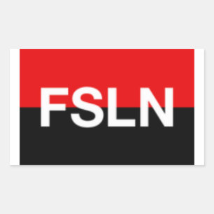 PEGATINA RECTANGULAR SANDINISTAS FLAG