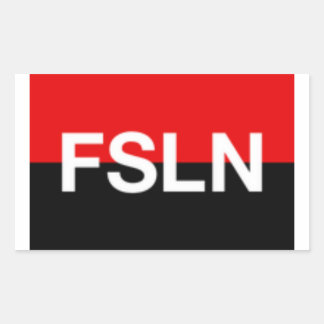 PEGATINA RECTANGULAR SANDINISTAS FLAG