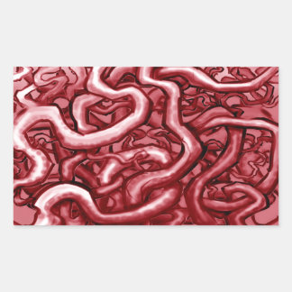 Pegatina Rectangular Sangre y gargantas
