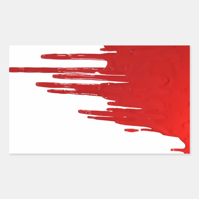 Pegatina Rectangular Sangriento (Anverso)