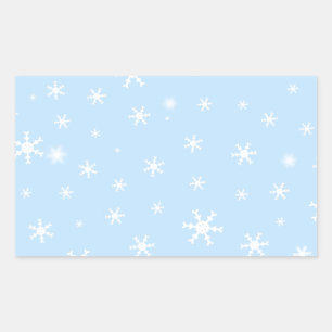 Pegatina Rectangular Santa con árbol