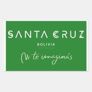 Pegatina Rectangular Santa Cruz ni te imaginas