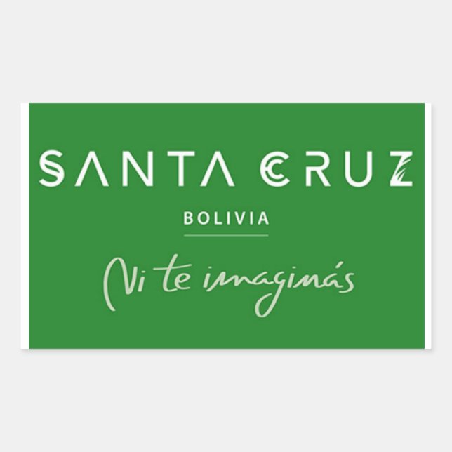 Pegatina Rectangular Santa Cruz ni te imaginas (Anverso)