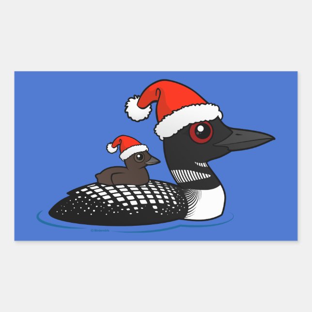 Pegatina Rectangular Santa Loon (Anverso)