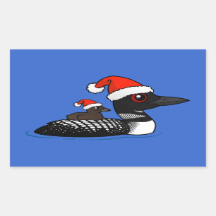 Pegatina Rectangular Santa Loon