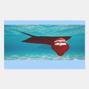 Pegatina Rectangular Santa Manta