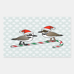 Pegatina Rectangular Santa Plovers