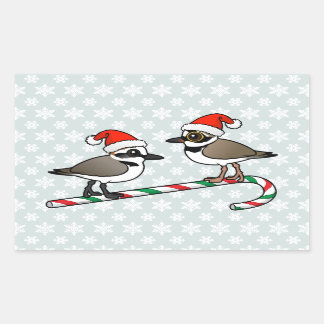 Pegatina Rectangular Santa Plovers