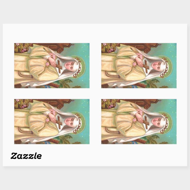 Pegatina Rectangular Santa Rosa de Lima de Noche (M 024) (Hoja)