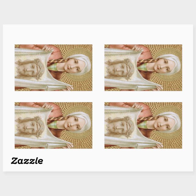 Pegatina Rectangular Santa Verónica de Jerusalén (60 JM) (Hoja)