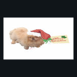 Pegatina Rectangular Santas Helper<br><div class="desc">Pegatina pekingés. Visite nuestra tienda Maggie Ross Pekingese para ver todos los diseños de temporada creados a partir de mis obras de arte originales. Personaliza si deseas usar nuestra herramienta de texto fácil! Compra con confianza para ti mismo o para ese amigo especial. Todos los productos están garantizados sin condiciones....</div>