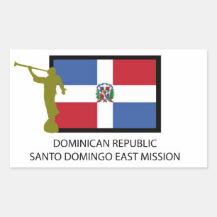 PEGATINA RECTANGULAR SANTO DOMINGO EAST MISSION LDS