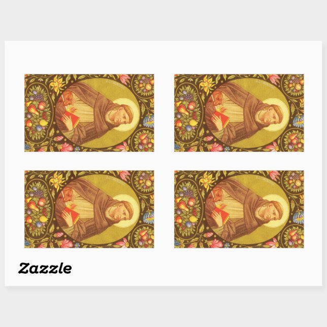 Pegatina Rectangular Santo Dominic de Guzmán (PM 02) (Hoja)