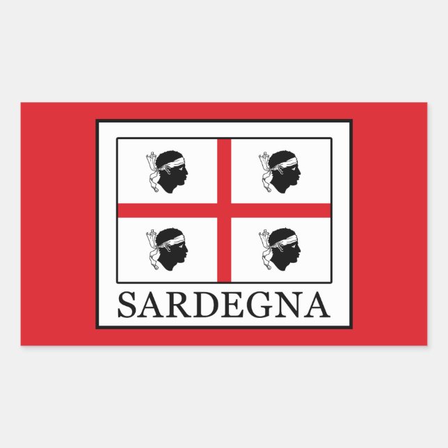 Pegatina Rectangular Sardegna (Anverso)