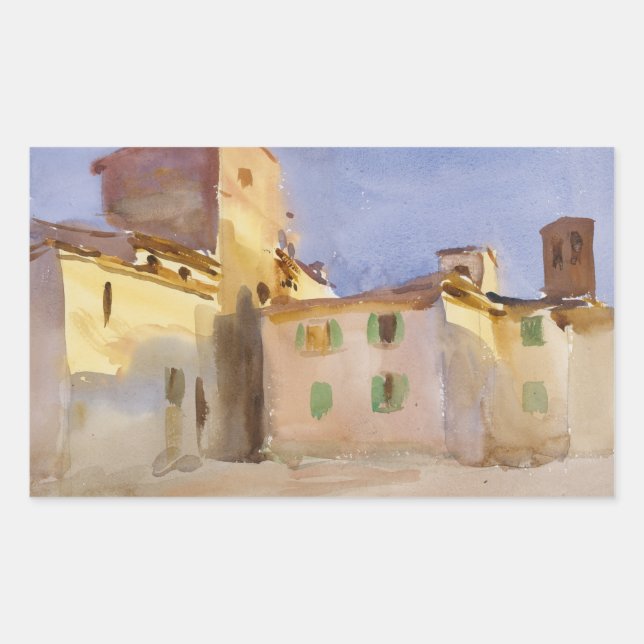 Pegatina Rectangular Sargent John Singer - Borgo San Lorenzo (Anverso)