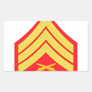 Pegatina Rectangular Sargento de Marina