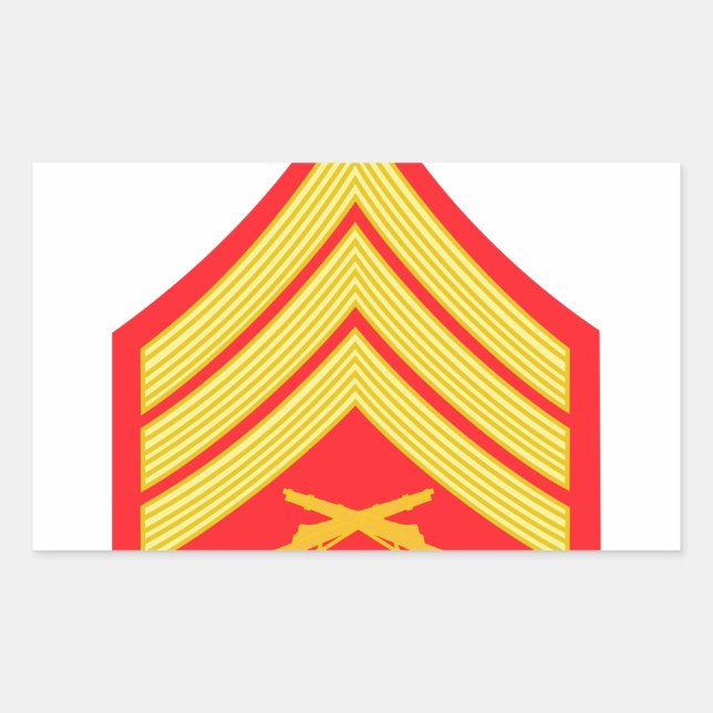 Pegatina Rectangular Sargento de Marina (Anverso)