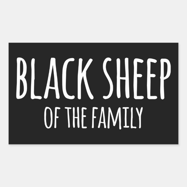 Pegatina Rectangular Sarkasmus Gothic Black Sheep of the Family (Anverso)