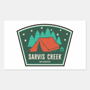 Pegatina Rectangular Sarvis Creek Wilderness Camping Colorado