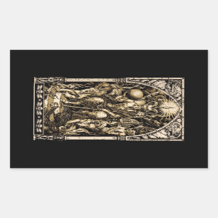 Pegatina Rectangular Satan Enthroned