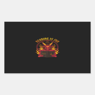 Pegatina Rectangular Satanic Pagan Goat Premium