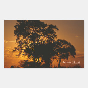 Pegatina Rectangular Savannah Sunset