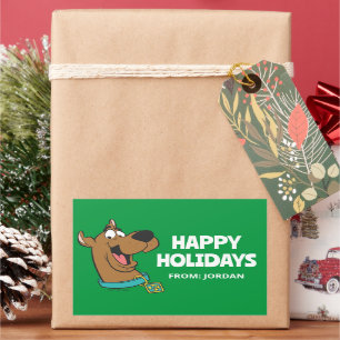 Pegatina Rectangular Scooby-Doo Happy Face Personalizado