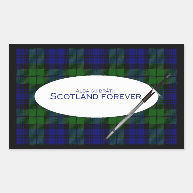 Pegatina Rectangular Scotland Forever Alba gu bràth (Anverso)