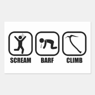 Pegatina Rectangular Scream Barf Climb