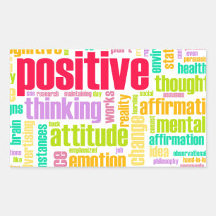 Pegatina Rectangular ¡Sé positivo! ¡Mantente Positivo!