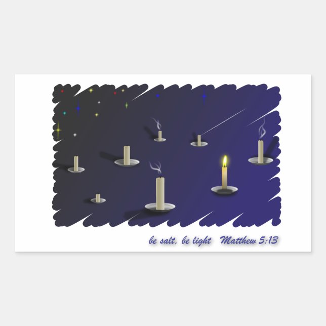 Pegatina Rectangular Sé Sal, sé ligero (Anverso)