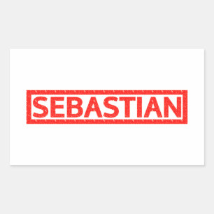 Pegatina Rectangular Sebastian Stamp