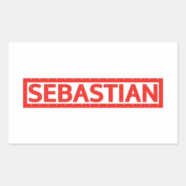 Pegatina Rectangular Sebastian Stamp (Anverso)