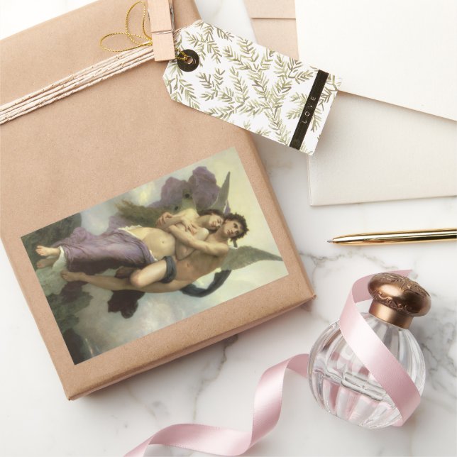Pegatina Rectangular Secuestro (también conocido como reposo) de Psyche (Regalar)