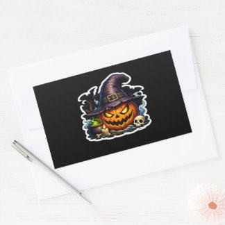 Pegatina Rectangular 💀🎃 Segador Sombrío de Halloween — Segador esquel