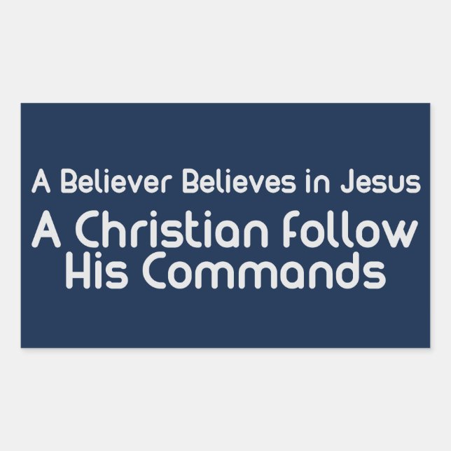 Pegatina Rectangular Seguir a sus Pegatinas de comando (Anverso)