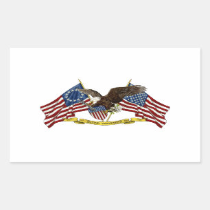 Pegatina Rectangular Segunda Enmienda Liberty Eagle