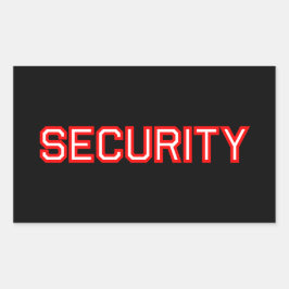 Pegatina Rectangular Seguridad