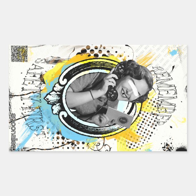 Pegatina Rectangular Seguridad sobre libertad (Anverso)