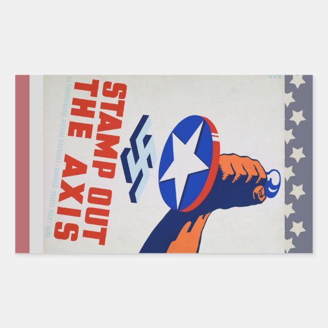 Pegatina Rectangular ¡Sellen El Eje! (Anverso)