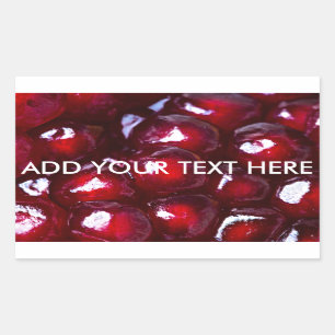 Pegatina Rectangular Semillas Red Pomegranate