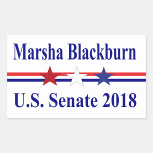 Pegatina Rectangular Senado de Marsha Blackburn Tennessee 2018